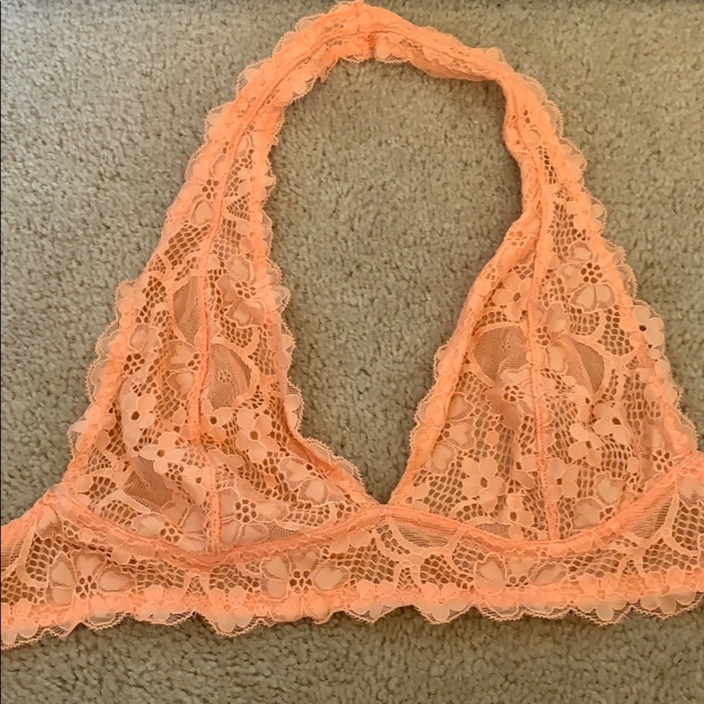 Free People Peach Lace Bralette